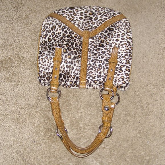 EUC Leopard Print Faux fur bag by SABINA NEW YORK - Picture 7 of 12